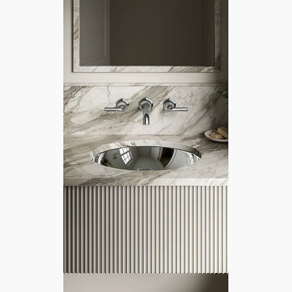 Kohler 20" oval drop-in/undermount bathroom sink, no overflow
