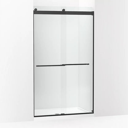 Kohler Frameless sliding shower door, 81-5/8" H x 44-5/8 - 47-5/8" W, with 3/8"-thick Crystal Clear glass