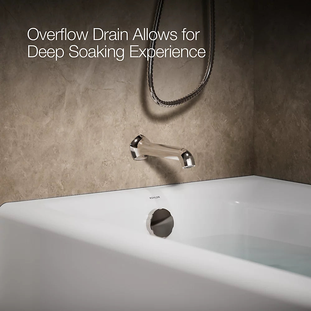Kohler Mendota 60" x 32" alcove bath, left drain