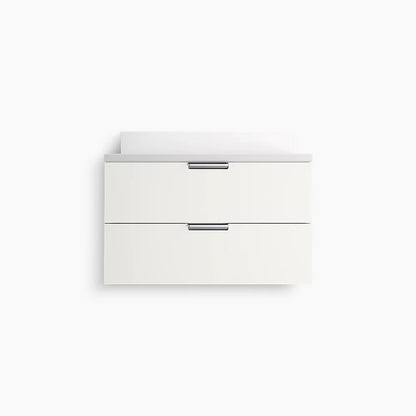 Kohler 30" wall-hung bathroom vanity cabinet with sink and quartz top