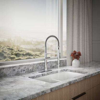 Kohler Semi-professional kitchen sink faucet with three-function sprayhead