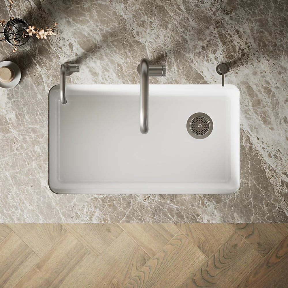 Kohler Riverby® 33" undermount single-bowl workstation kitchen sink