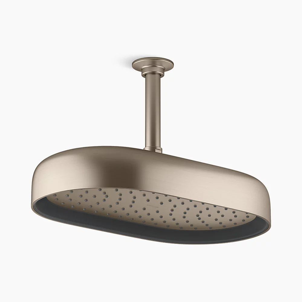 Kohler Oblong 14" single-function rainhead, 2.5 gpm