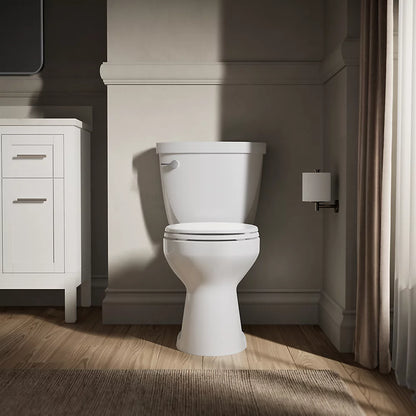 Kohler Two-piece round-front toilet, 1.28 gpf