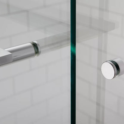 Kohler Sliding shower door, 70" H x 56-5/8 - 59-5/8" W, with 5/16" thick Crystal Clear glass