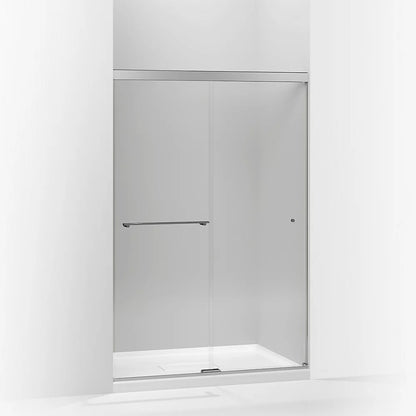 Kohler Sliding shower door, 76" H x 44-5/8 - 47-5/8" W, with 5/16" thick Crystal Clear glass