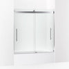 Kohler Frameless sliding bath door, 61-9/16" H x 56-5/8 - 59-5/8" W, with 5/16"-thick Crystal Clear glass
