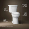 Kohler Two-piece elongated toilet, 1.6 gpf