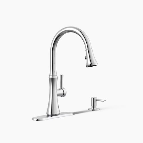 Kohler Pull-down kitchen sink faucet with soap/lotion dispenser