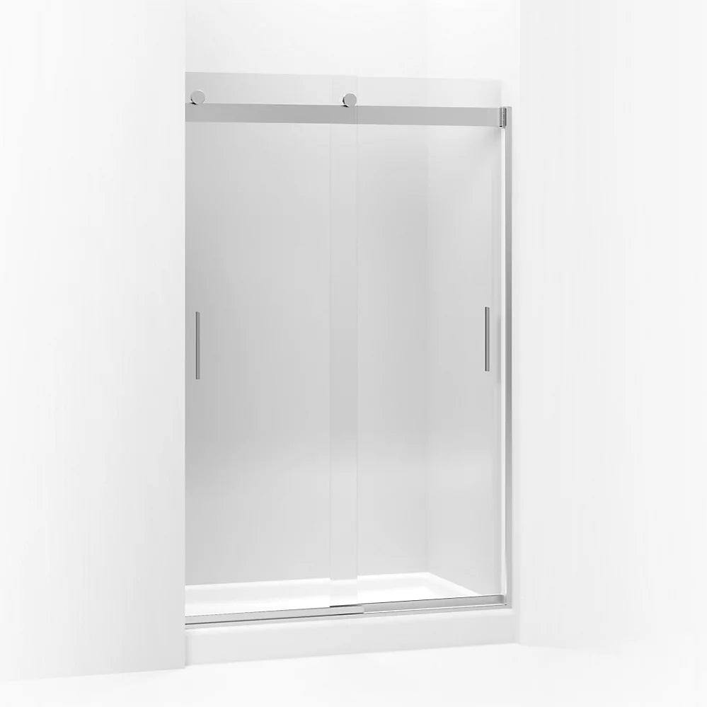 Kohler Levity Sliding shower door, 74" H x 43-5/8 - 47-5/8" W, with 1/4" thick Crystal Clear glass