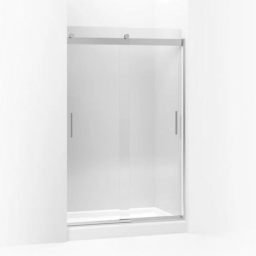 Kohler Levity Sliding shower door, 74" H x 43-5/8 - 47-5/8" W, with 1/4" thick Crystal Clear glass
