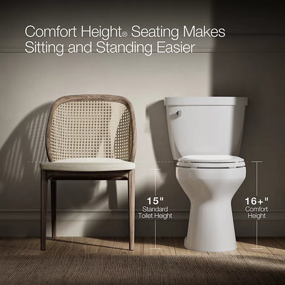 Kohler Kingston™ Two-piece elongated toilet, 1.28 gpf
