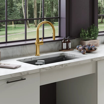 Kohler Touchless pull-down kitchen sink faucet with three-function sprayhead