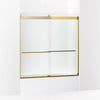 Kohler 61-9/16" H sliding bath door with 3/8"-thick glass