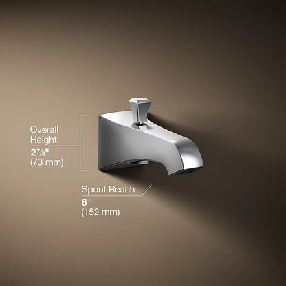 Kohler Wall-mount bath spout with Deco design and diverter