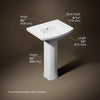 Kohler 23-3/4" rectangular pedestal bathroom sink