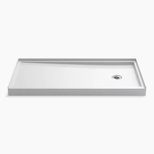 Kohler Rely® 60" x 32" alcove shower base, right drain