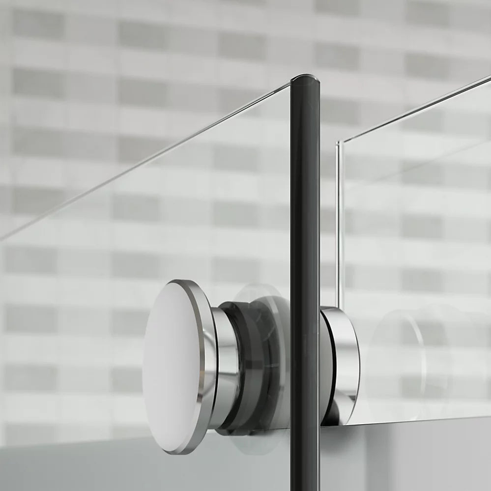 Kohler Frameless sliding shower door, 77-9/16" H x 56-5/8 - 59-5/8" W, with 5/16"-thick Crystal Clear glass