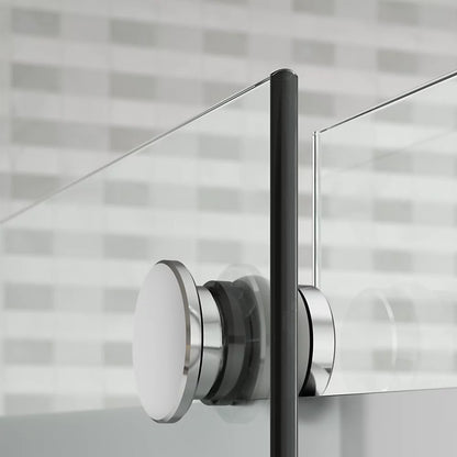 Kohler Frameless sliding shower door, 77-9/16" H x 56-5/8 - 59-5/8" W, with 5/16"-thick Crystal Clear glass