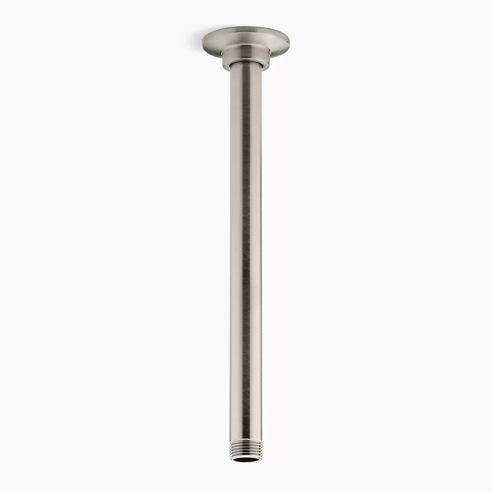 Kohler 12" ceiling-mount single-function rainhead arm and flange