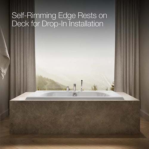 Kohler Memoirs Heated Bubblemassage Air Bath With Bask Heated Surface 66 x 42-Inch Drop-In Bathtub
