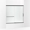 Kohler 56-3/4" H sliding bath door with 1/4"-thick glass