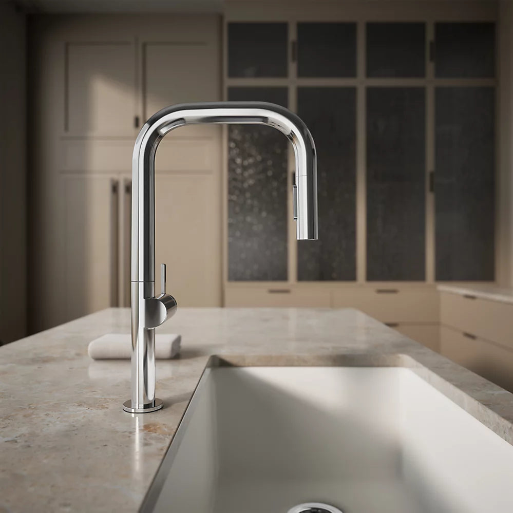 Kohler Components® Pull-down kitchen sink faucet with two-function sprayhead