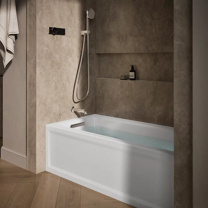 Kohler Archer 60" x 32" alcove bath with Bask heated surface, left drain