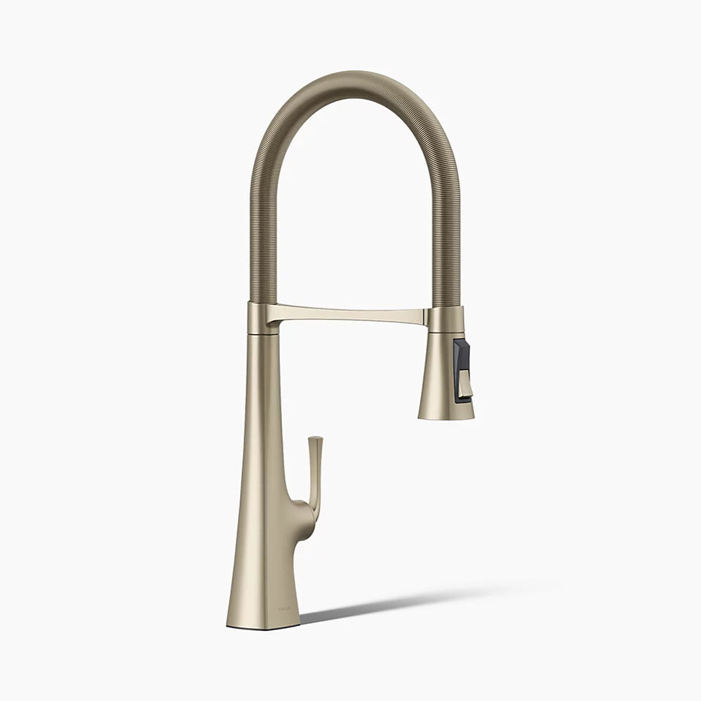 Kohler Graze® Semi-professional kitchen sink faucet with three-function sprayhead