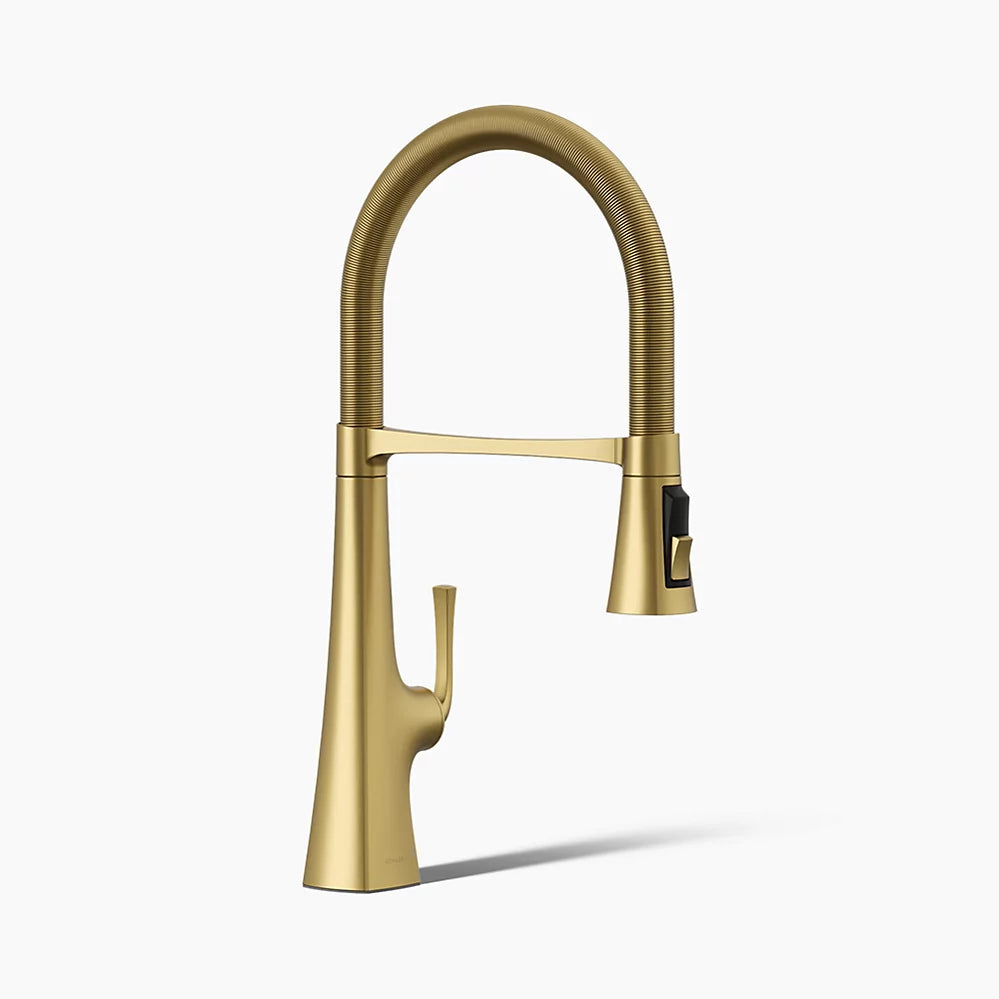 Kohler Graze® Semi-professional kitchen sink faucet with three-function sprayhead