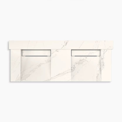 Kohler 60" wall-mount basin lavatory system with backsplash