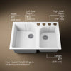 Kohler Executive Chef™ 33" undermount double-bowl kitchen sink
