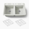 Kohler Riverby® 33" undermount double-bowl kitchen sink