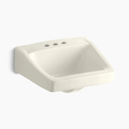 Kohler 19-1/4" x 17-1/4" wall-mount/concealed arm carrier arm bathroom sink with 4" centerset faucet holes