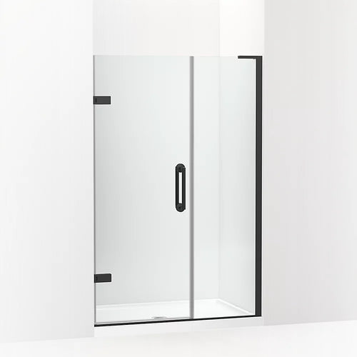 Kohler Frameless pivot shower door, 71-3/4" H x 45-1/4 - 46" W, with 3/8" thick Crystal Clear glass