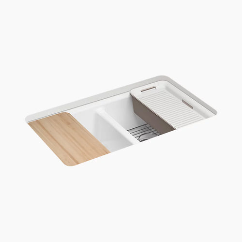 Kohler 33" undermount double-bowl workstation kitchen sink