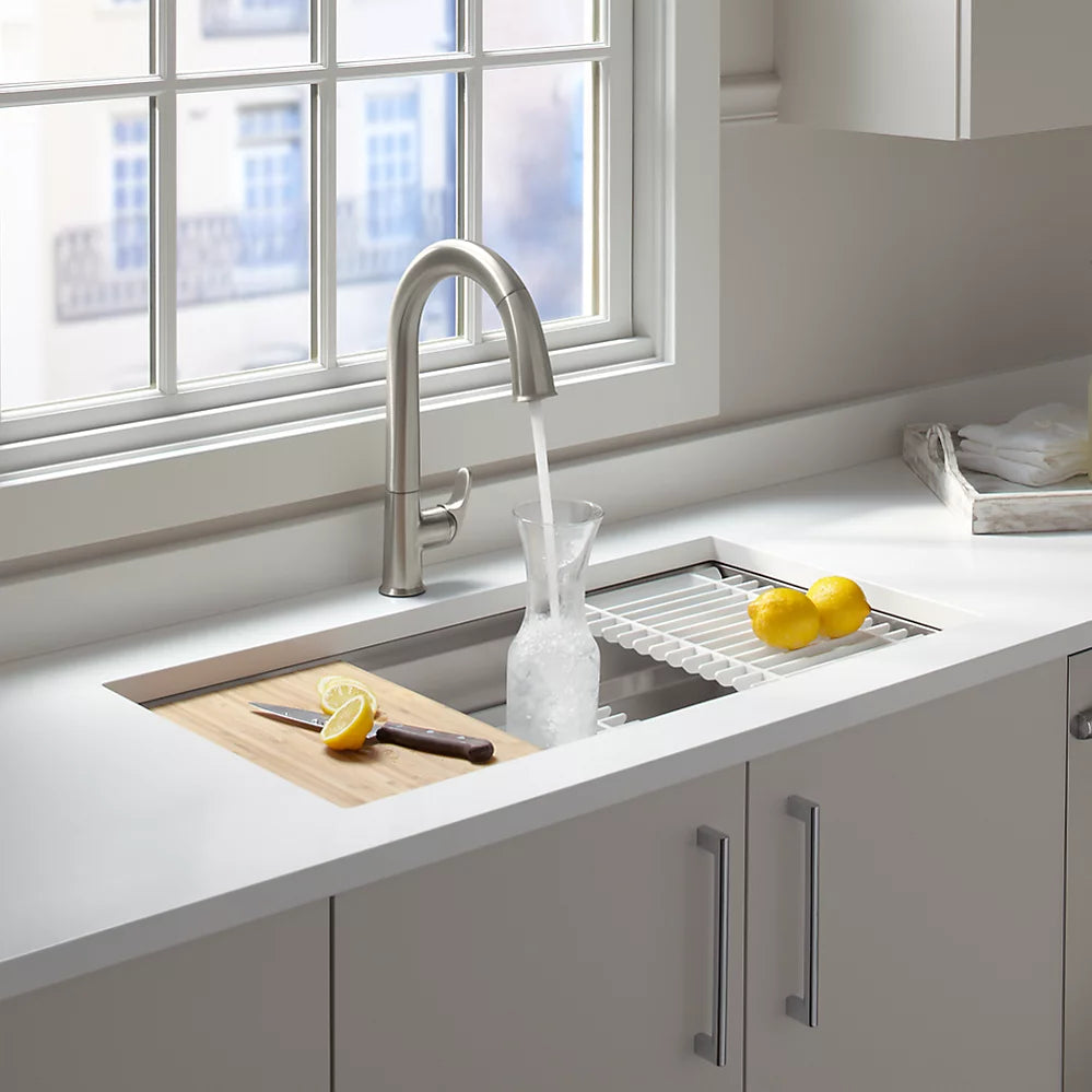 Kohler 33" undermount single-bowl workstation kitchen sink