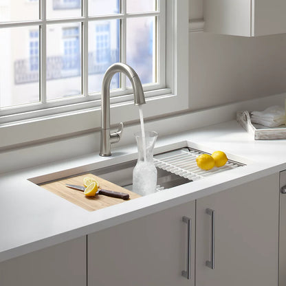 Kohler 33" undermount single-bowl workstation kitchen sink