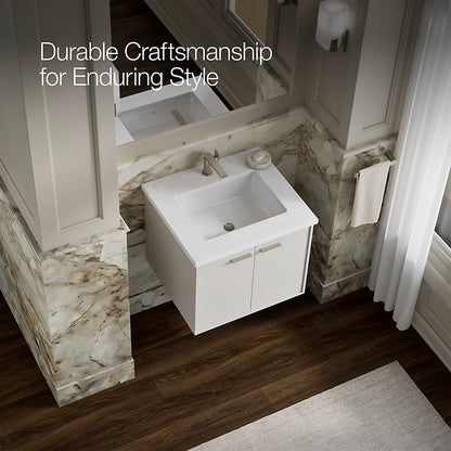 Jute® 24" wall-hung bathroom vanity cabinet