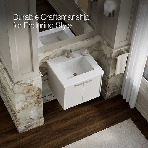 Jute® 24" wall-hung bathroom vanity cabinet