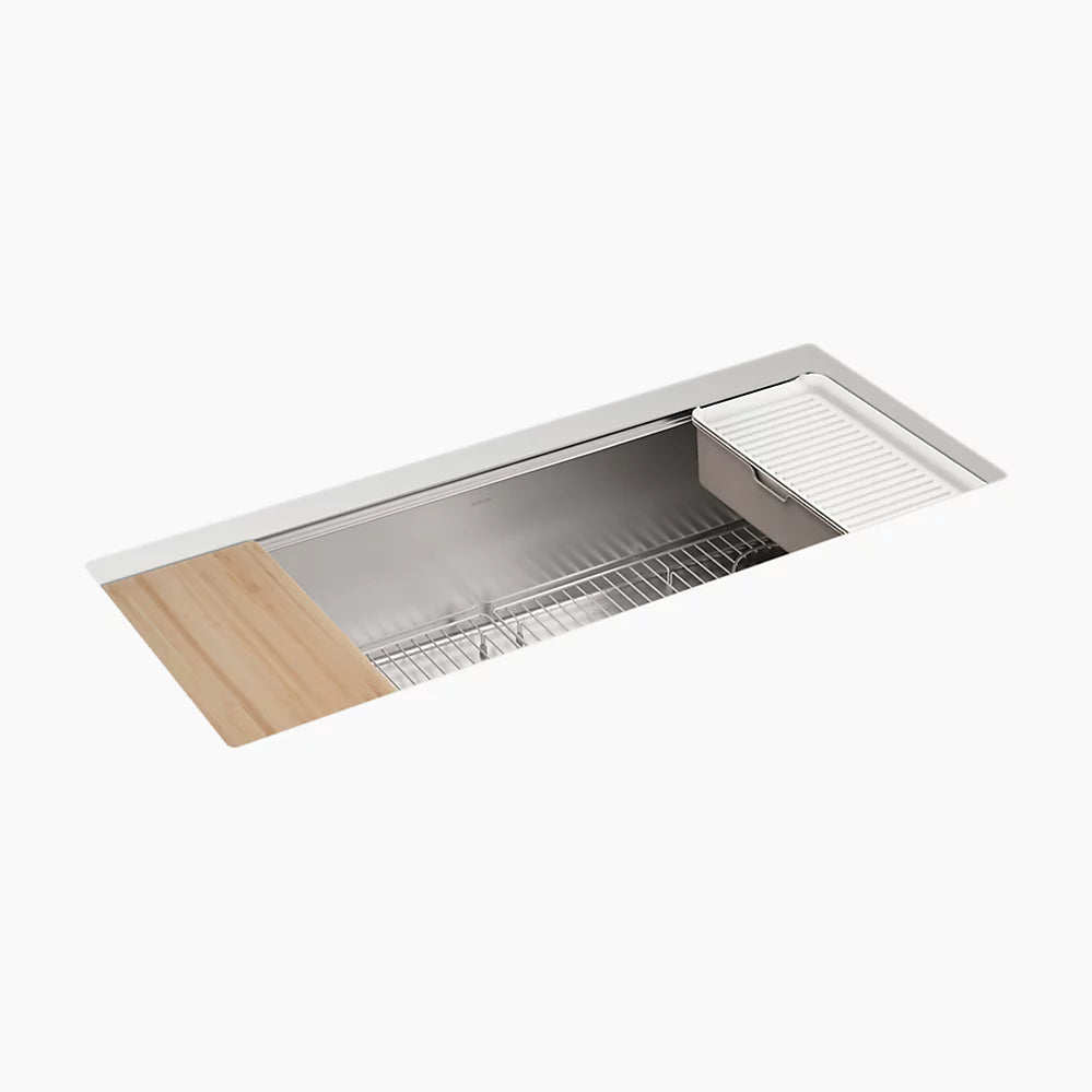 Kohler Strive® 44" undermount single-bowl workstation kitchen sink