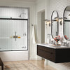 Kohler Frameless sliding bath door, 61-9/16" H x 56-5/8 - 59-5/8" W, with 5/16"-thick Crystal Clear glass