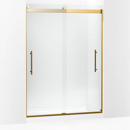 Kohler Frameless sliding shower door, 81-5/8" H x 56-5/8 - 59-5/8" W, with 3/8"-thick Crystal Clear glass