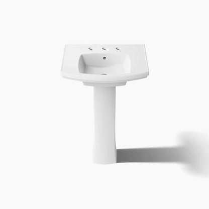 Kohler 23-3/4" rectangular pedestal bathroom sink