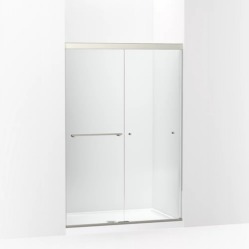 Kohler Sliding shower door, 70" H x 44-5/8 - 47-5/8" W, with 5/16" thick Crystal Clear glass