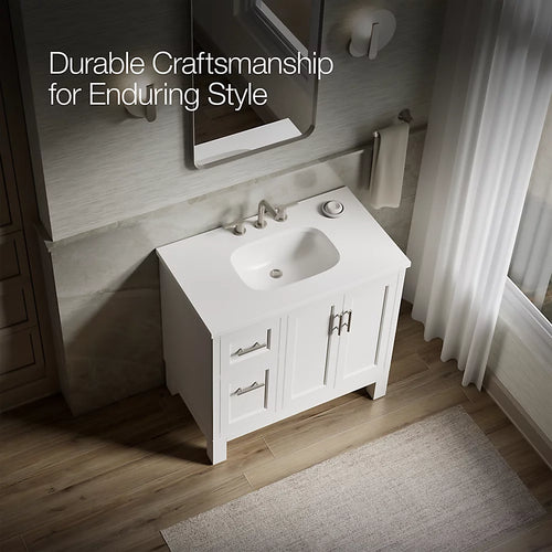 Kohler Quo Cabinet and Quartz Top 36-Inch Single-Sink Bathroom Vanity
