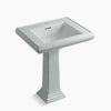 Kohler 27-1/4" rectangular pedestal bathroom sink