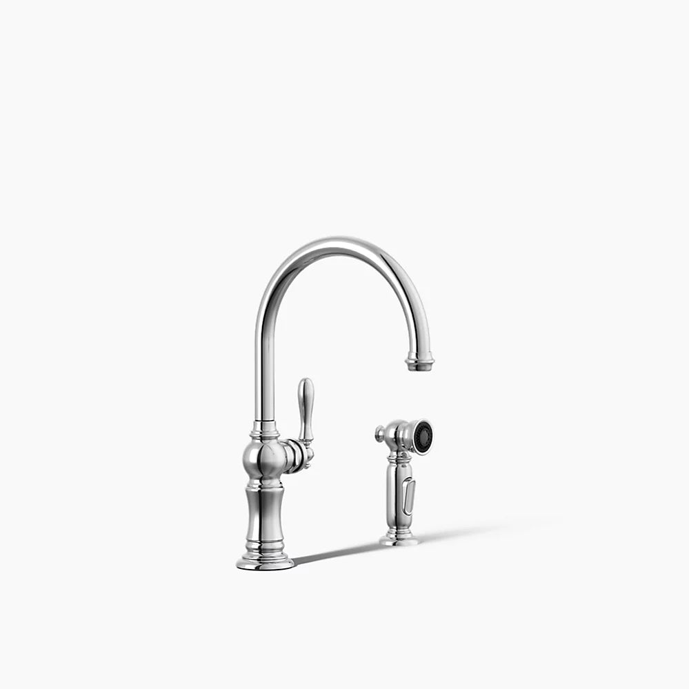Kohler Single-handle kitchen sink faucet with two-function sprayhead