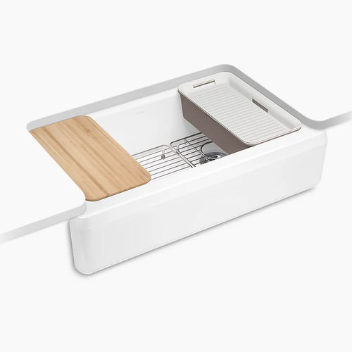 Kohler 35-3/4" undermount single-bowl farmhouse workstation kitchen sink