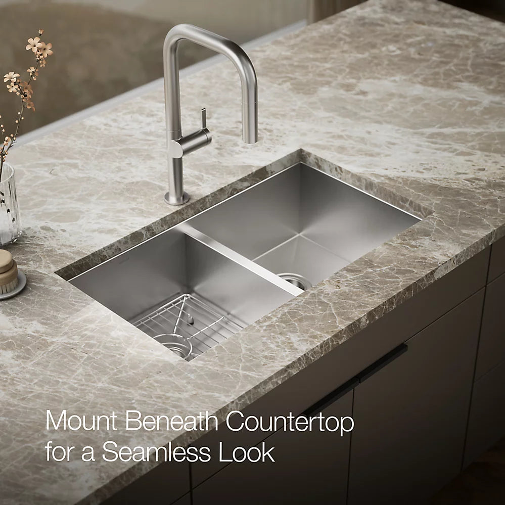 Kohler Vault™ 33" top-/undermount double-bowl kitchen sink